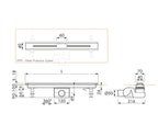 Easy Drain XS Nano-Line 100 cm met inbouwdeel