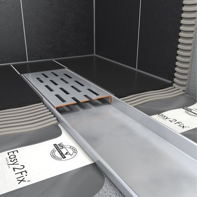 Grille Easy Drain Outside-3 90cm avec corps d’encastrement