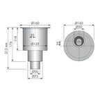 Corps de siphon M-2 à sortie inférieure