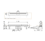 Easy Drain XS Nano-Line Wall 100 cm avec corps d’encastrement